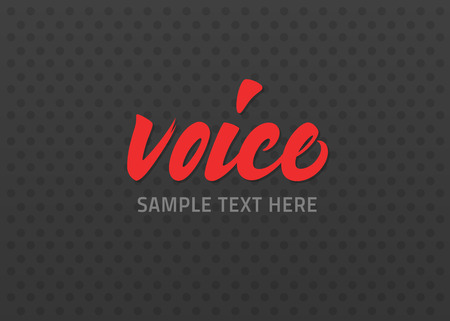 Voice vector lettering. Handwritten text label. Freehand typography designのイラスト素材