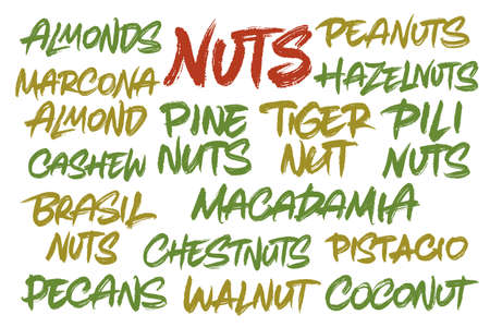 Nuts vector lettering