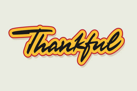 Thankful vector letteringのイラスト素材