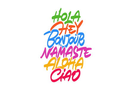 Greeting vector letteringのイラスト素材