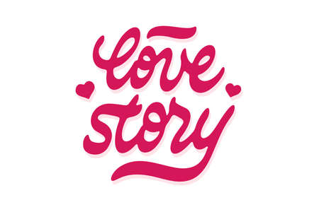 Love story vector letteringのイラスト素材