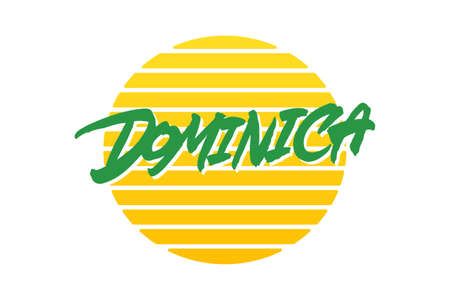 Dominica lettering designのイラスト素材