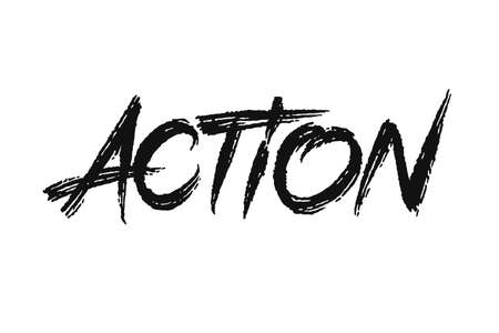 Action vector letteringのイラスト素材