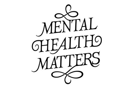 Mental Health Matters letteringのイラスト素材