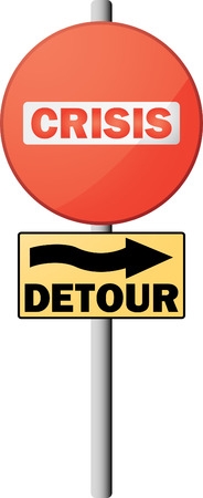 CRISIS! detour signのイラスト素材