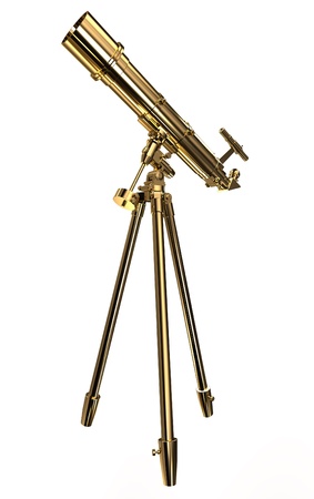 Gold telescopeの写真素材
