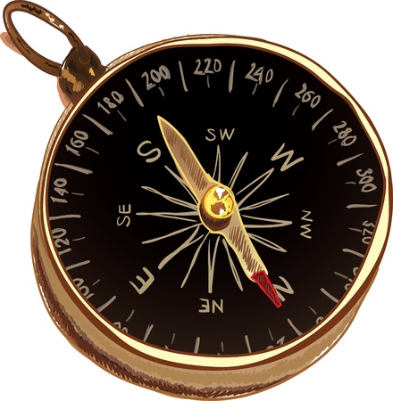 Stylized compass vector