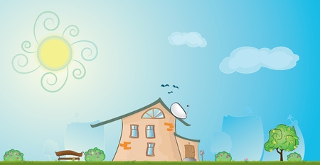Countryside landscapeのイラスト素材
