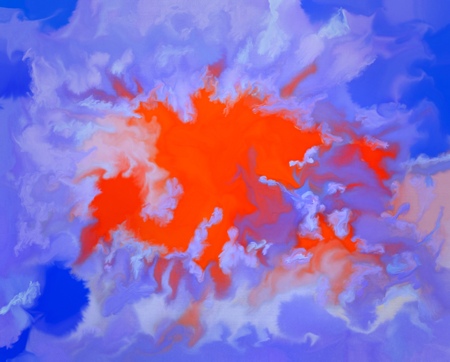 Inspired by recent space achievements of Humanity series of  abstract color compositions. Someone sees a flower, someone is the sun, and someone will consider the birth of a new star in the pillars of creation.の写真素材