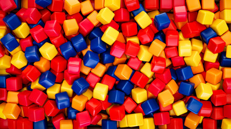 colorful cubes background 3d rendering wallpaper for banners or desktop illustration.