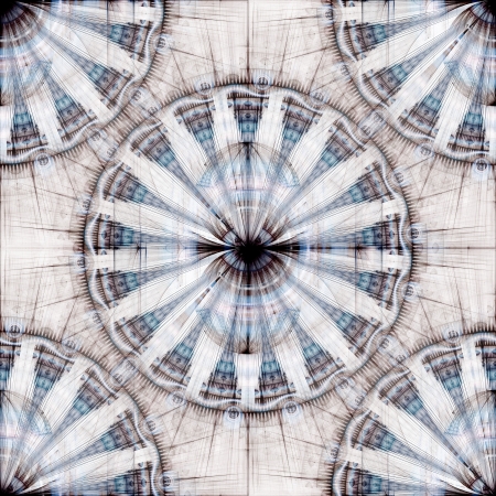 Seamless tileable background for wallpapers, wheels fractal patternの写真素材