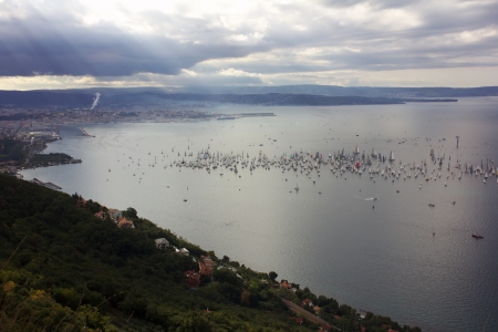 Start of the 2013 edition of the Barcolana regatta in the gulf of Trieste, Italy