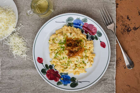 SpÃ¤tzle with quark cheeseの写真素材