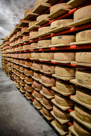 Cheese cellar in the Swiss Alpine villageの写真素材