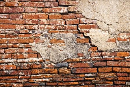cracked brick wall