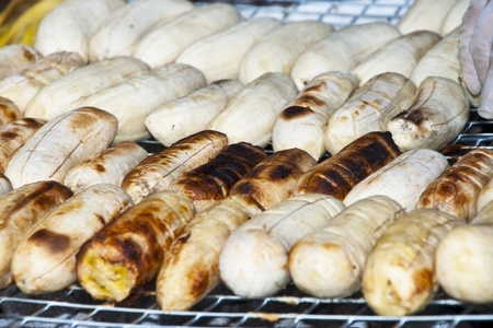 Grill Banana Thai dessertの写真素材