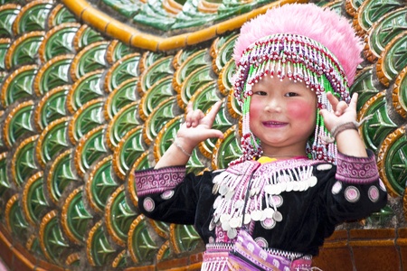 Baby girl Mountaineer of Thailandのeditorial素材