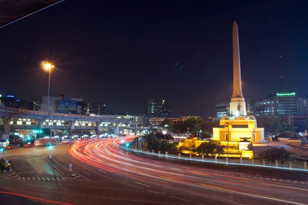 Victory monument in central Bangkok のeditorial素材