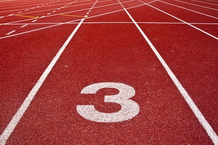 Running track numbers in front の写真素材