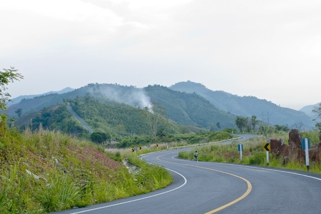 Winding country road の写真素材