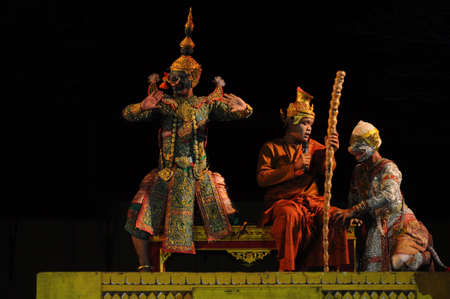 Khon-Thai culture drama dance showのeditorial素材