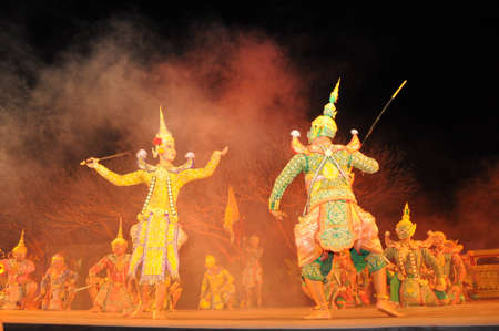 Khon-Thai culture drama dance showのeditorial素材