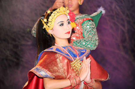 Khon-Thai culture drama dance showのeditorial素材