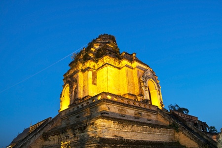 Wonderful Pagoda Wat Chedi Luang Temple,  Chiang Mai, Thailandの写真素材