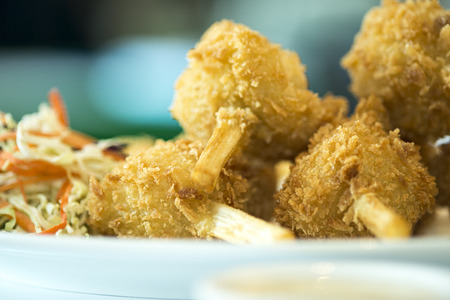 Sugar cane skewered fried minced shrimps or Chao tom - Vietnamese foodの写真素材