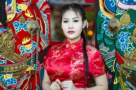 Chinese girl in traditional Chinese