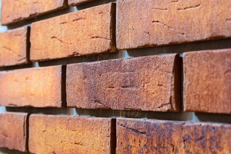 Clinker brick of brown color. Clinker thermal panels for finishing the facade of the house. Tiles...
