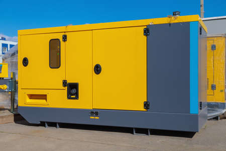 Diesel generator for general construction works and emergency servicesの写真素材