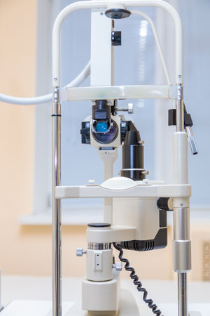 Modern equipment for the examination of the human eye. optical device.