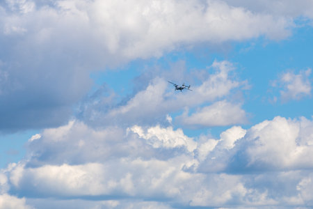 The plane on the field for skydivers. high quality photo