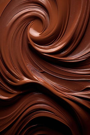 Hot chocolate swirl texture.の素材