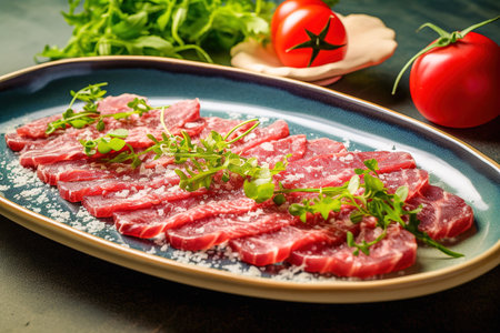 Carpaccio Black Angus. high quality photoの素材