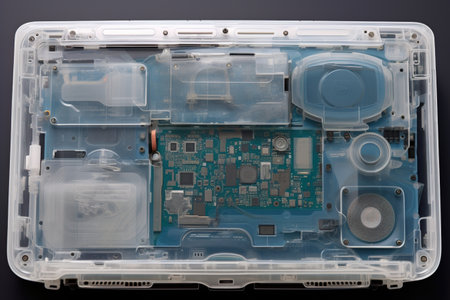 Disassembled laptop. view from above. high quality illustrationの素材