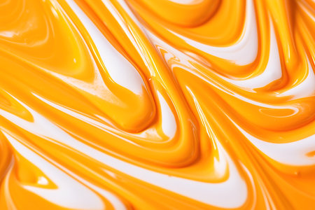 White chocolate cream with caramel. Wave pattern. High quality photoの素材