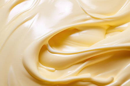 Whipped cream with caramel. High quality photoの素材