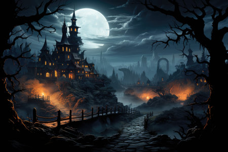 The Forest of Darkness and Sorcery: A Witchs House in a Dark Fairy Taleの素材
