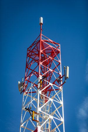 An impressive tower that provides reliable communication over a wide radiusの写真素材