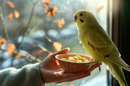Love and Care: Caring for a Pet Parrot in a Friendly Environmentの素材