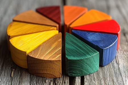 Charts with an eye-catching color paletteの素材