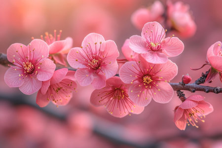 Pink Cherry Blossoms: A Close Lookの素材
