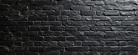 Textured black brick wall in abstract style, suitable for bold design projectsの素材