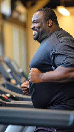 Big athlete training hard in fitness club.の素材