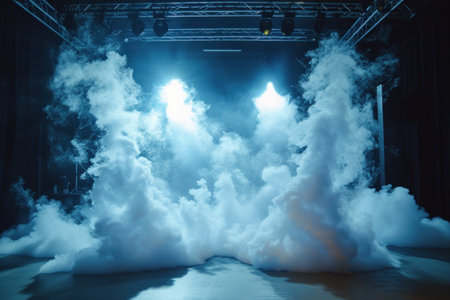 The stage performance is full of drama: crazy smoke envelops the center, adding mystical charm and mysteryの素材