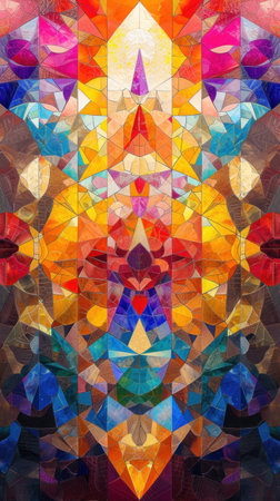 The play of light and color in a kaleidoscope creates a fairytale atmosphere filled with mysteries and amazing harmonyの素材
