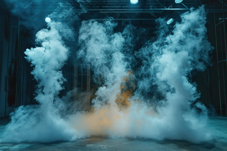 The stage performance is full of drama: crazy smoke envelops the center, adding mystical charm and mysteryの素材