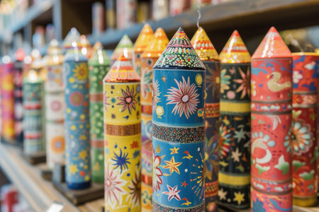 Fabulous decorations in the form of fireworks create a magical atmosphere and add brightness to any eventの素材